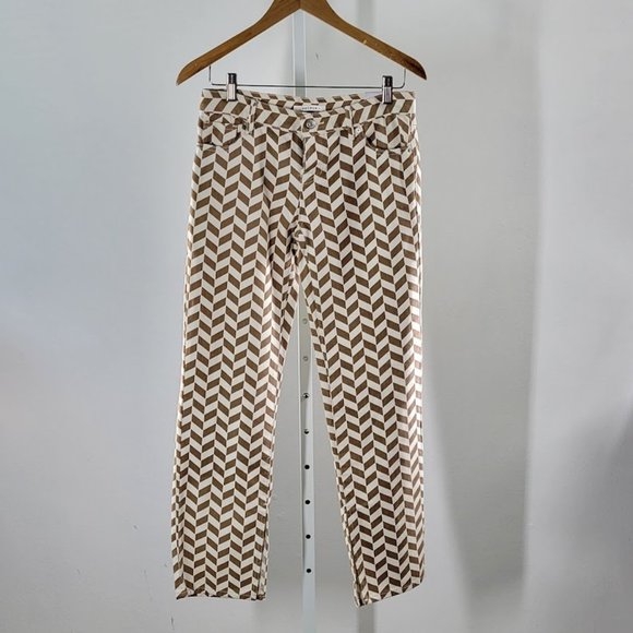 PACSUN brown chevron low rise straight leg jeans Sz 25 NEW - Picture 4 of 13